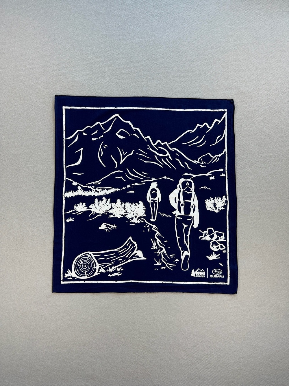 Subaru REI Co-op Bandana Navy Blue Hiking Camping Trail Handkerchief